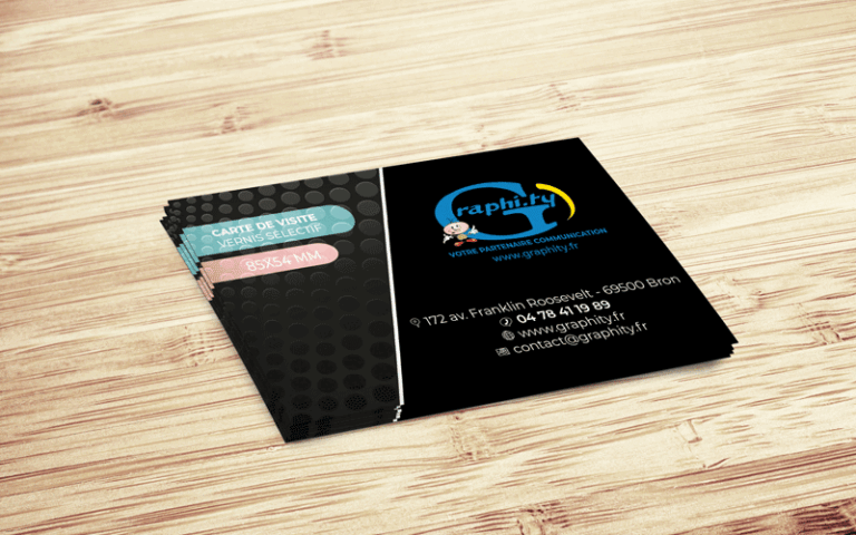 carte de visite vernis selectif